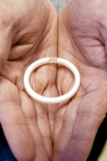 Image: The TDF-IVR intravaginal ring device (Photo courtesy of Northwestern University). Image: The TDF-IVR intravaginal ring device (Photo courtesy of Northwestern University).